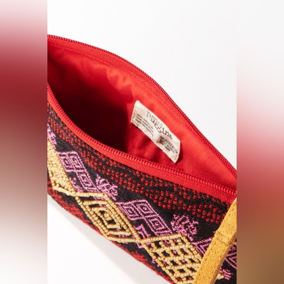 Handmade Hand Beaded Wristlet Clutch - Ethnic Inspired Design - Dyed Fine Cotton - Picture 6 of 6